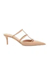 Valentino Garavani Rockstud Wispy Calfskin Mule 60 Mm Woman Rose Cannelle 41.5 In Nude