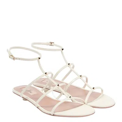 VALENTINO GARAVANI VALENTINO ROCKSTUD WISPY EMBELLISHED LEATHER SANDALS