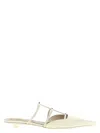 VALENTINO GARAVANI ROCKSTUD WISPY FLAT SHOES WHITE