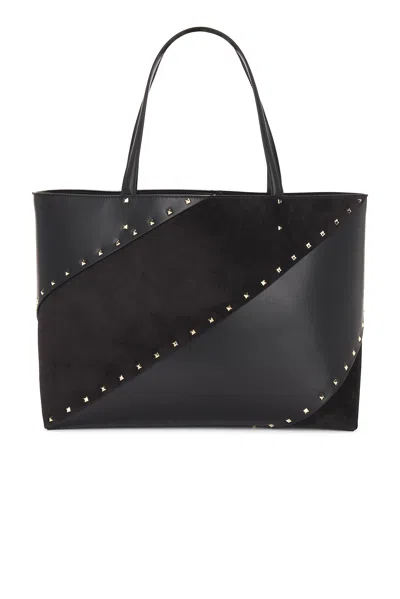 Valentino Garavani Large Rockstud Wispy Tote Bag In Black