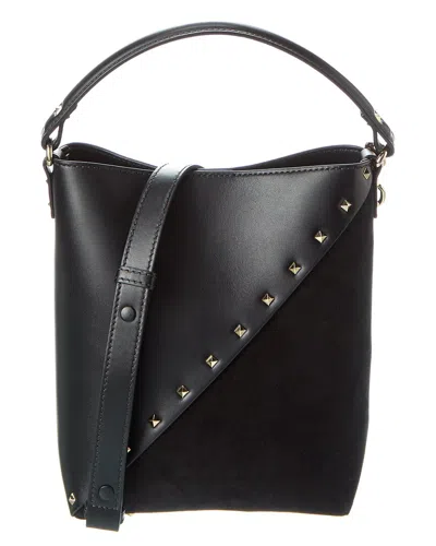Valentino Garavani Valentino Rockstud Leather Shoulder Bag In Gold