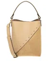 Valentino Rockstud Wispy Leather Bucket Bag In Black