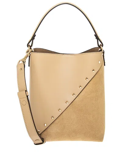 VALENTINO GARAVANI VALENTINO ROCKSTUD WISPY LEATHER BUCKET BAG