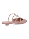 Valentino Smooth Leather Rockstud Wispy Mules In Pink