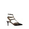 Valentino Garavani Two-tone Leather Rockstud Pumps In Multi