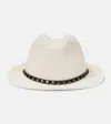 Valentino Rockstud Wool Fedora In Multicoloured
