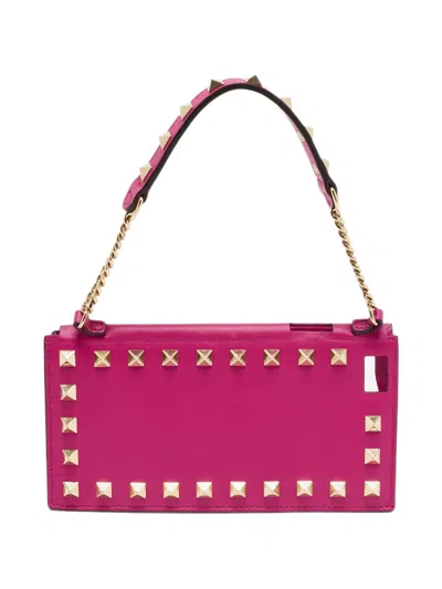 Pre-owned Valentino Garavani Rockstud Wristlet Iphone 6 Case In Pink