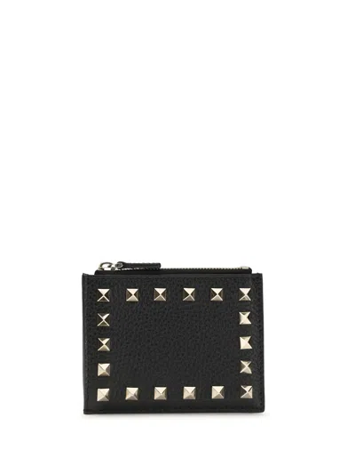 Valentino Garavani Rockstud Zip Card Holder