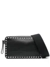 Valentino Rockstud Zip Up Messenger Bag