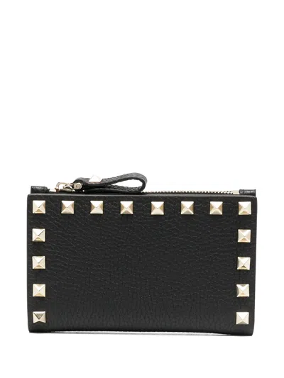Valentino Garavani Mini Rockstud Coin Purse In Black