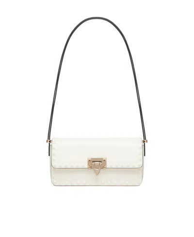 Valentino Garavani Rockstud23 East-west Shoulder Bag In White