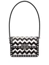 Valentino Rockstud23 Leather Shoulder Bag In Black