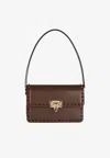 Valentino Rockstud23 Shoulder Bag In Smooth Leather In Brown