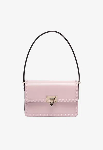 Valentino Garavani Rockstud23 Shoulder Bag In Smooth Leather In Lilac