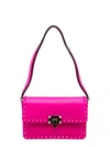 Valentino Pink Pp Leather Rockstud Shoulder Bag In Pink