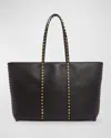 Valentino Rockstud Tote Bag In Black