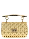 Valentino Borsa A Mano Rockstud In Pelle Oro Donna