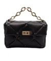 Valentino Quilted Calfskin Shoulder Bag In Black