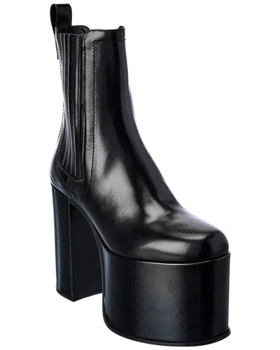 Valentino Garavani Valentino Roman Stud 125 Leather Platform Boot In Black
