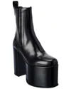 Valentino Roman Stud 125 Leather Platform Bootie In Black