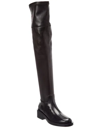 Valentino Garavani Valentino Roman Stud 30 Leather Over-the-knee Boot In Black