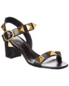Valentino Roman Stud 60mm Block-heel Sandals In Black