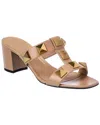 Valentino Roman Stud 60 Leather Sandal In Pink