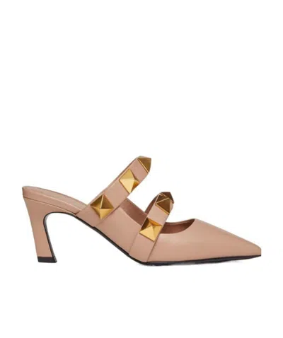 Valentino Garavani Valentino Roman Stud 65 Mh Pmp Mtllc Std In Brown