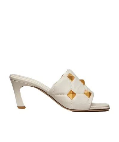 Valentino Garavani Roman Stud 65mm Mules In White
