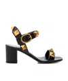 Valentino Roman Stud 60mm Block-heel Sandals In Black
