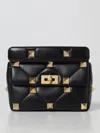 Valentino Medium Bag With Chain Roman Stud The Shoulder Bag In Nappa In Black
