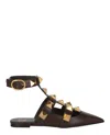 Valentino Rockstud Detail Pointed Toe Pumps In Multi
