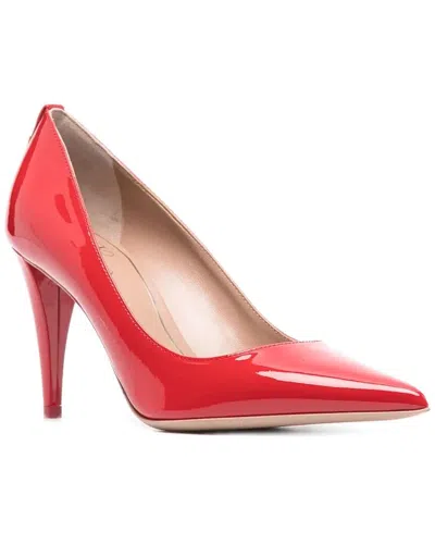 Valentino Garavani Valentino Roman Stud Leather Ballet Flat In Red