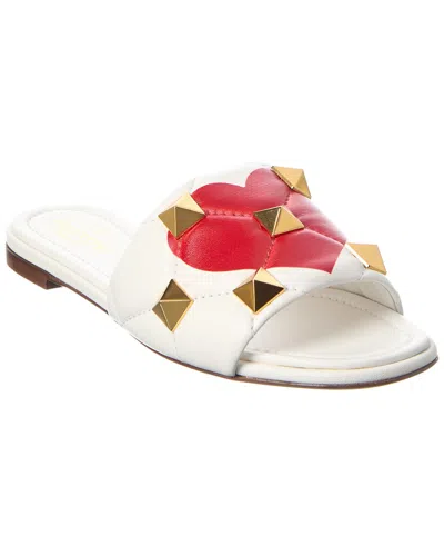 Valentino Garavani Valentino Roman Stud Leather Sandal In Multi