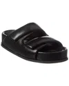 Valentino Roman Stud Leather Slide In Black