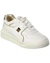 Valentino Roman Stud Leather Sneaker In White