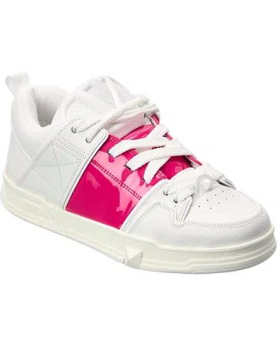 Valentino Garavani Roman Stud Leather Sneaker In White