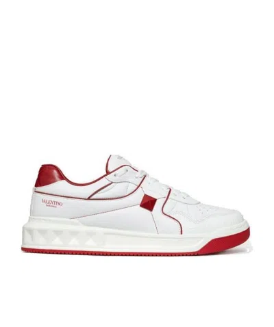 Valentino Garavani Roman Stud Low-top Sneakers In White