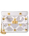 Valentino Medium Roman Stud Crossbody Bag In White
