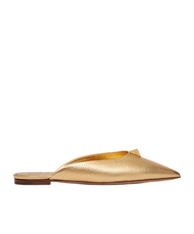Valentino Garavani Roman Stud Metallic Mules In Multi