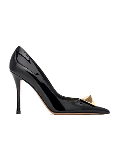 Valentino Garavani Roman Stud Pointed-toe Pumps In Black