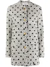 Valentino Roman Stud Polka-dot Tweed Jacket