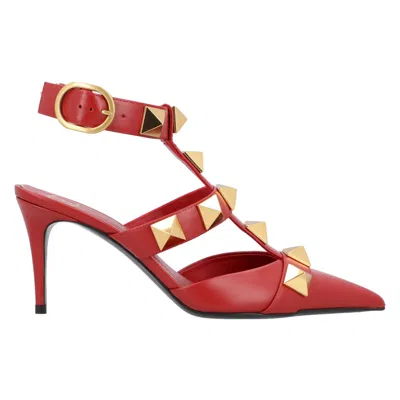 Valentino Garavani Valentino Roman Stud Pumps 80mm Red