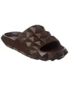 Valentino Roman Stud Rubber Slide In Brown