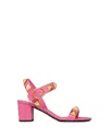 Valentino Studded Roman 90mm Sandals For Women In Pink