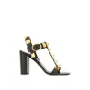 Valentino Roman Stud Sandals In Black