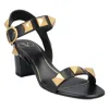 Valentino Roman Stud 60mm Block-heel Sandals In Black