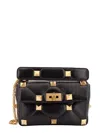 Valentino Medium Roman Stud Chain-link Shoulder Bag In Black