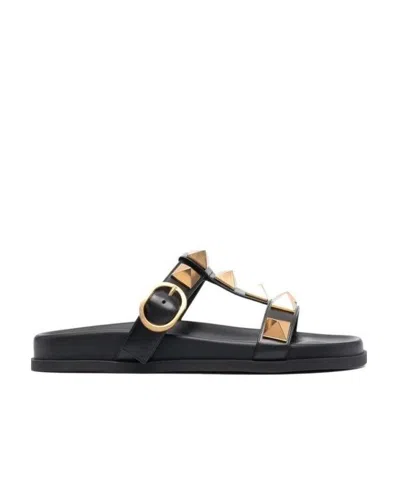 VALENTINO GARAVANI ROMAN STUD SLIDE SANDALS