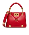 Valentino Roman Stud Tote Bag In Red